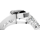 White gold Bezel Set Fancy Black Round Cut Diamond Split Shank Ring_28