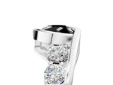 White gold Bezel Set Fancy Black Round Cut Diamond Split Shank Ring_5