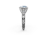 White gold Bezel Set Fancy Blue Heart  Diamond Milgrain Pave Engagement Ring_30