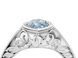 White gold Bezel Set Fancy Blue Marquise  Diamond Milgrain Pave Engagement Ring_37