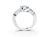 White gold Bezel Set Fancy Blue Oval Cut Diamond Split Shank Ring_27