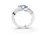 White gold Bezel Set Fancy Blue Round Cut Diamond Split Shank Ring_27
