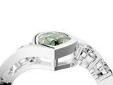 White gold Bezel Set Fancy Green Marquise Cut Diamond Split Shank Ring_52