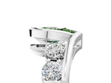 White gold Bezel Set Fancy Green Pear Cut Diamond Split Shank Ring_29