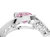White gold Bezel Set Fancy Pink Cushion Cut Diamond Split Shank Ring_49