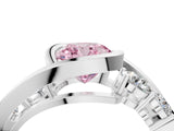 White gold Bezel Set Fancy Pink Cushion Cut Diamond Split Shank Ring_65