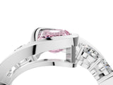 White gold Bezel Set Fancy Pink Emerald Cut Diamond Split Shank Ring_28