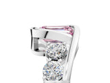 White gold Bezel Set Fancy Pink Emerald Cut Diamond Split Shank Ring_41