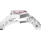 White gold Bezel Set Fancy Pink Heart Cut Diamond Split Shank Ring_28