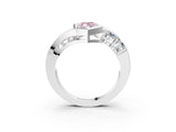 White gold Bezel Set Fancy Pink Marquise Cut Diamond Split Shank Ring_64