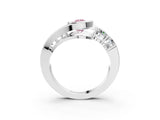 White gold Bezel Set Fancy Pink Pear Cut Diamond Split Shank Ring_39