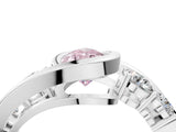 White gold Bezel Set Fancy Pink Pear Cut Diamond Split Shank Ring_51