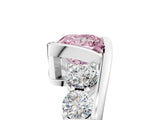 White gold Bezel Set Fancy Pink Princess Cut Diamond Split Shank Ring_41