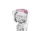 White gold Bezel Set Fancy Pink Princess Cut Diamond Split Shank Ring_53