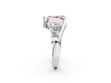 White gold Bezel Set Fancy Pink Radiant Cut Diamond Split Shank Ring_50