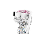 White gold Bezel Set Fancy Pink Round Cut Diamond Split Shank Ring_5