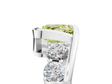 White gold Bezel Set Fancy Yellow Asscher Cut Diamond Split Shank Ring_41