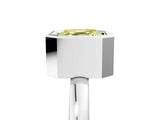 White gold Bezel Set Fancy Yellow Asscher Cut Solitaire Engagement Ring with Classic Band_5