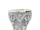 White gold Bezel Set Fancy Yellow Marquise Cut Diamond Milgrain Band Ring_5