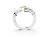 White gold Bezel Set Fancy Yellow Marquise Cut Diamond Split Shank Ring_45