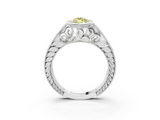White gold Bezel Set Fancy Yellow Marquise  Diamond Milgrain Pave Engagement Ring_3