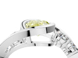 White gold Bezel Set Fancy Yellow Oval Cut Diamond Split Shank Ring_40