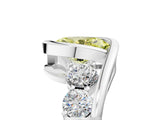White gold Bezel Set Fancy Yellow Oval Cut Diamond Split Shank Ring_41