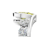White gold Bezel Set Fancy Yellow Pear Cut Diamond Split Shank Ring_51