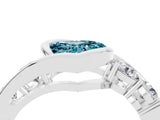 White gold Bezel Set Heart Cut Diamond Split Shank Ring_4