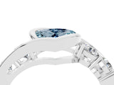 White gold Bezel Set Heart Cut Diamond Split Shank Ring_4