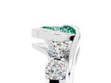 White gold Bezel Set Heart Cut Diamond Split Shank Ring_5