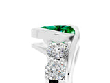 White gold Bezel Set Heart Cut Diamond Split Shank Ring_5