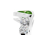 White gold Bezel Set Heart Cut Diamond Split Shank Ring_5
