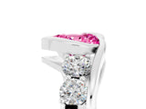 White gold Bezel Set Heart Cut Diamond Split Shank Ring_5