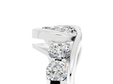 White gold Bezel Set Heart Cut Diamond Split Shank Ring_5