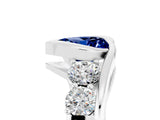 White gold Bezel Set Heart Cut Diamond Split Shank Ring_5