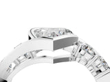 White gold Bezel Set Heart Diamond Split Shank Ring_7