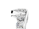 White gold Bezel Set Heart Diamond Split Shank Ring_8