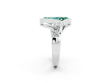 White gold Bezel Set Marquise Cut Diamond Split Shank Ring_2