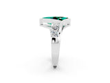 White gold Bezel Set Marquise Cut Diamond Split Shank Ring_2