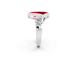 White gold Bezel Set Marquise Cut Diamond Split Shank Ring_2