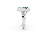 White gold Bezel Set Marquise Cut Diamond Split Shank Ring_2