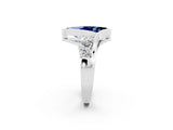White gold Bezel Set Marquise Cut Diamond Split Shank Ring_2