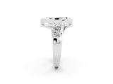 White gold Bezel Set Marquise Cut Diamond Split Shank Ring_2
