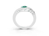 White gold Bezel Set Marquise Cut Diamond Split Shank Ring_3