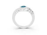 White gold Bezel Set Marquise Cut Diamond Split Shank Ring_3