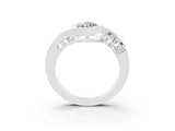 White gold Bezel Set Marquise Cut Diamond Split Shank Ring_3