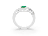 White gold Bezel Set Marquise Cut Diamond Split Shank Ring_3