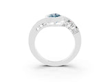 White gold Bezel Set Marquise Cut Diamond Split Shank Ring_3