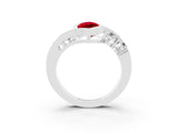 White gold Bezel Set Marquise Cut Diamond Split Shank Ring_3